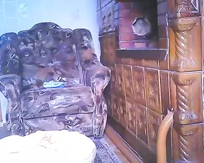 Stroking his long boner fast
