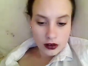 Blonde is using her sex toys