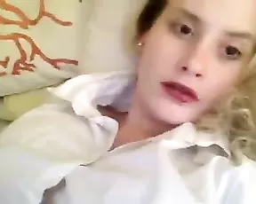 Blonde is using her sex toys