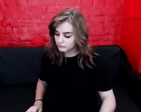 Redhead massages her tight pussy