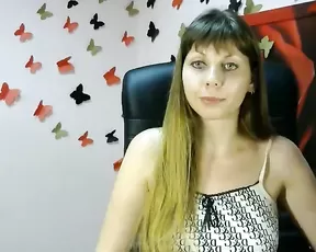 Blonde is giving a blow job