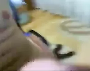So pretty blonde girlfriend make a hell of a blowjob in front webcam homemade