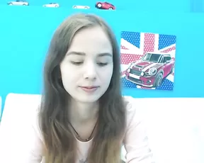 A brunette is teasing her pussy lips