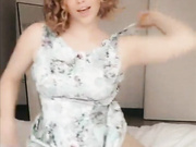 Sarah Calanthe sexy outfit tease on bed snapchat premium porn live sex