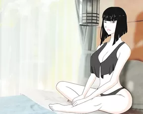 Hentai babe Akari showing off her assets