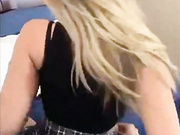 Lana Banks mini skirt tease on bed snapchat premium porn live sex