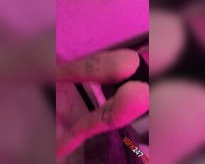 Kali Roses striping teasing with her body in neon light porn live sex