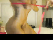 Very fit girl strip and twerk