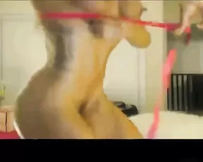 Very fit girl strip and twerk