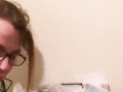 Gorgeous redhead makes herself cum with toy