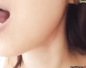 After sucking on a lolly whore gets fucked