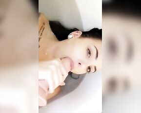 Celine Centino bathroom dildo blowjob riding snapchat free