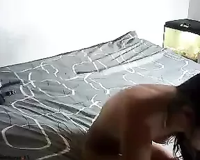 teen in glasses masturbates