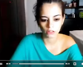 Sexy teen show her natural cool big tits webcam show