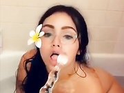 Slutty Baby Tiger bathtub masturbation show snapchat free