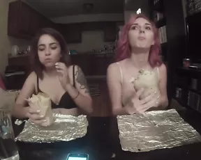 Harper Madi burrito eating contest girl girl 2015_01_01 | ManyVids Free Porn Live Sex