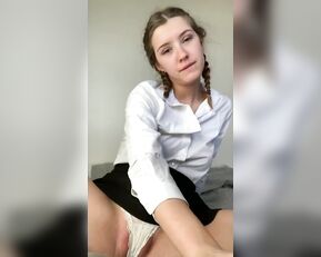 cuteinnocent schoolgirl playing with wand Orgasms, School