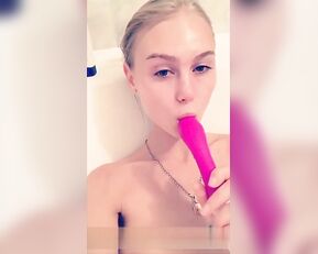 Nancy Ace pink dildo bathtub pleasure snapchat premium