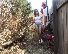 Milf Lacey outdoor blowjob