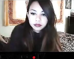 Fraustopher nice brunette make blowjob her BF webcam show