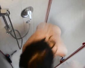 Young-Devotion busty milf brunette sex on shower webcam show