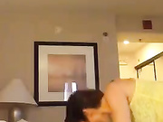 Brunette girl using her soft lips