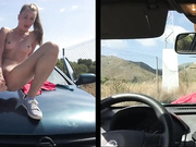 iviroses riding dildo public road on car hood free Adult Webcams live sex