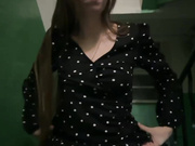 -TATUHA- shameless chick loves to masturbate in the entrance