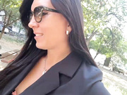 DIVORA whore has become insolent and jerks off on the playground