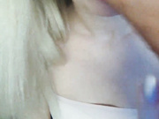 Isilib-kisa young bitch close-up gives a juicy blowjob with a dildo