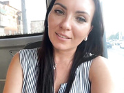 DIVORA milf feels free to caress her pussy on the bus