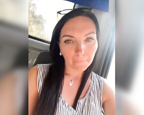 DIVORA milf feels free to caress her pussy on the bus