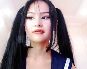 dampling cute teen asian touches hairy pussy