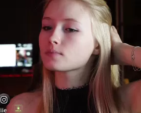 Bestblondie cute young blonde sucks fingers erotically