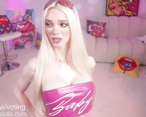 Bunnydollstella strips down and teases in sexy bunny outfit on private webcam show