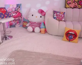 Bunnydollstella strips down and teases in sexy bunny outfit on homemade cam show