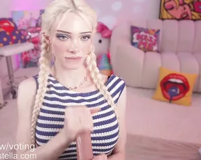 Bunnydollstella strips down and teases in sexy bunny outfit on homemade cam show