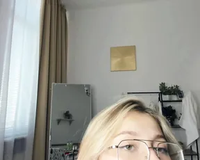glossybabe_ — Young Blonde Eighteen Teases On Camera
