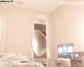 So pretty brunette female make a hot webcam fun when parents leave house