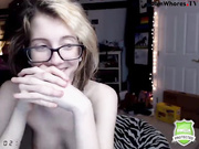 Teen slut  on her knees sucking cock in a hotel