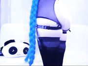 MechaMusume anal masturbate toy in private premium video