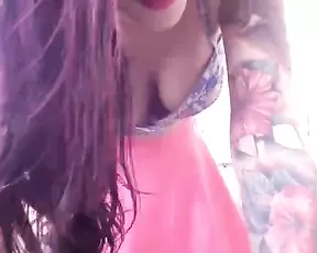 Fallenstar77 beautiful latina fingering outdoor public webcam show