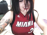 Gamergirl326 tattoo brunette play with pussy use toys webcam show