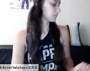 Arielwaters brunette big natural tits webcam show