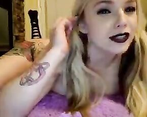 FetishPixie tasty teen blonde in stockings webcam show