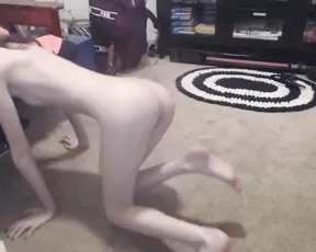 PumpkinSpice very slim naked teen on floor private premium video
