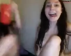 Hot redhead massages her slit