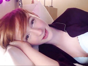 Elly posing for the webcam