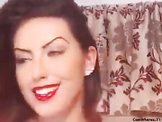 Charming Indian babe plays with self on webcam