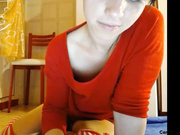 So pretty brunette wife make a hot fucking session when parents sleep,enjoy